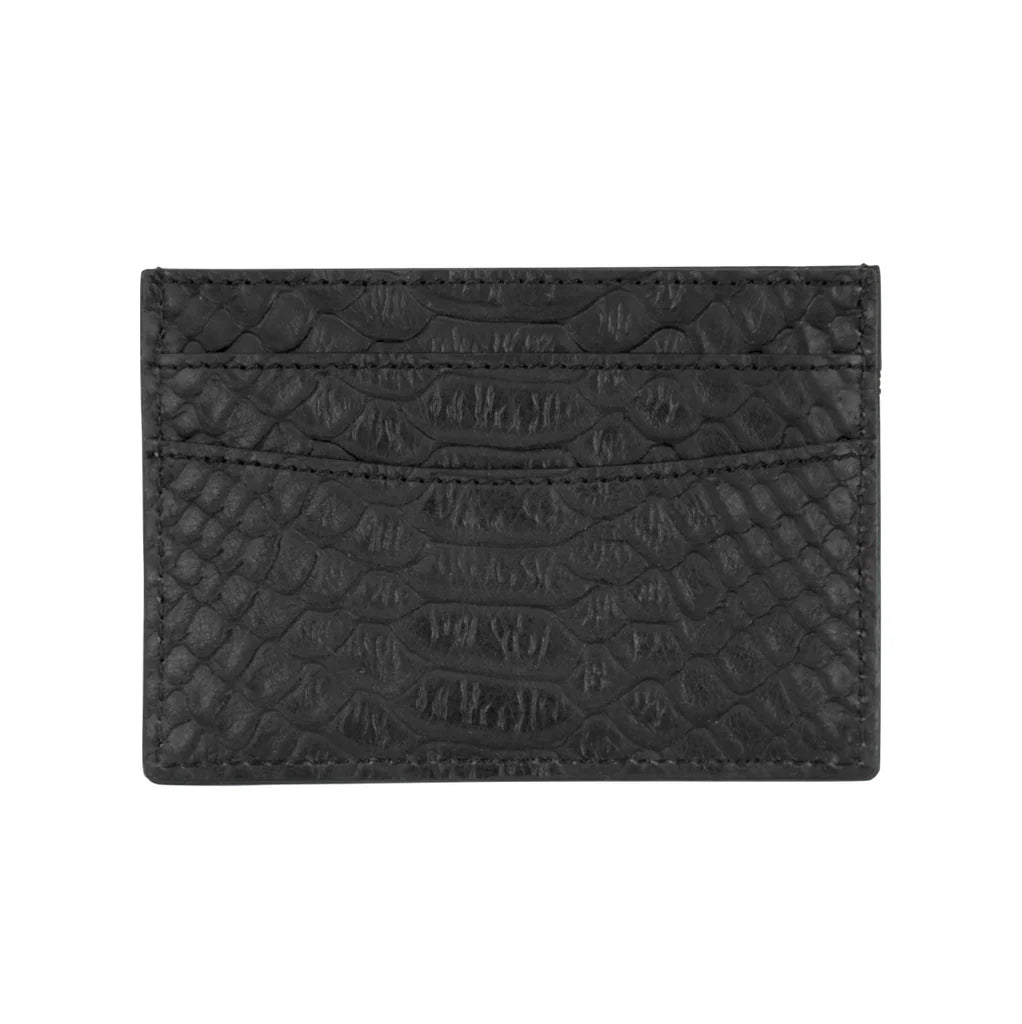 Black Genuine Python Card Holder
