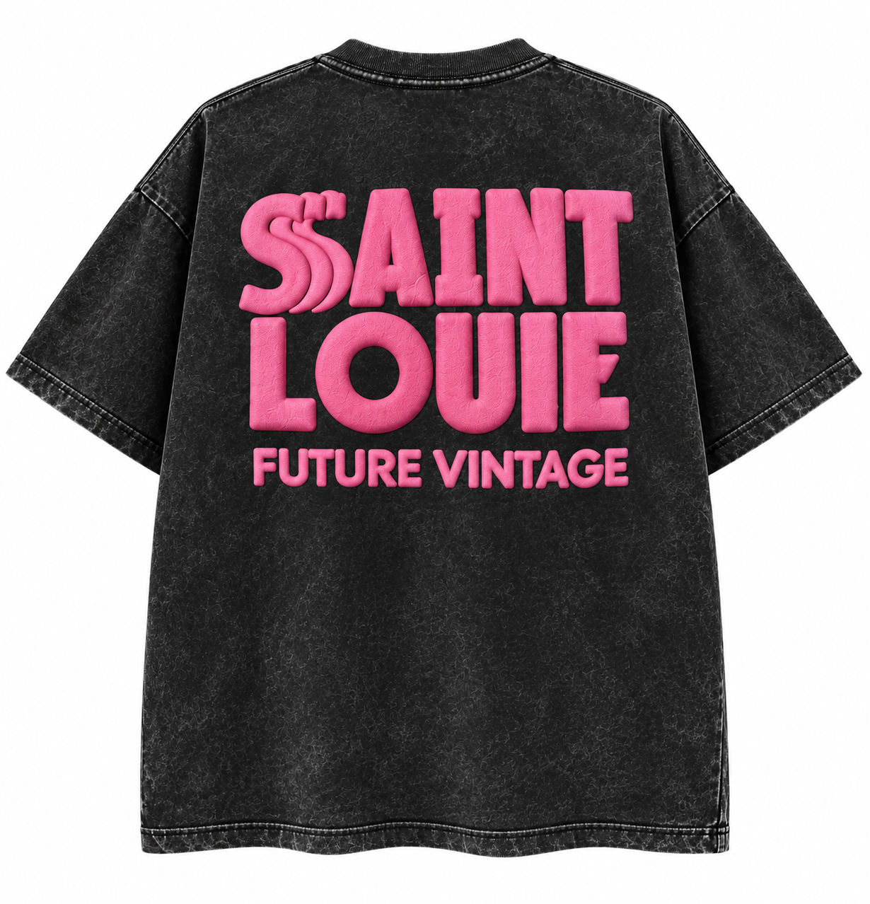 FUTURE VINTAGE — AZALEA PUFF PRINT ACID WASH TEE