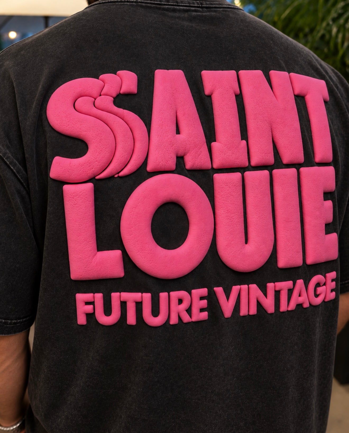 FUTURE VINTAGE — AZALEA PUFF PRINT ACID WASH TEE