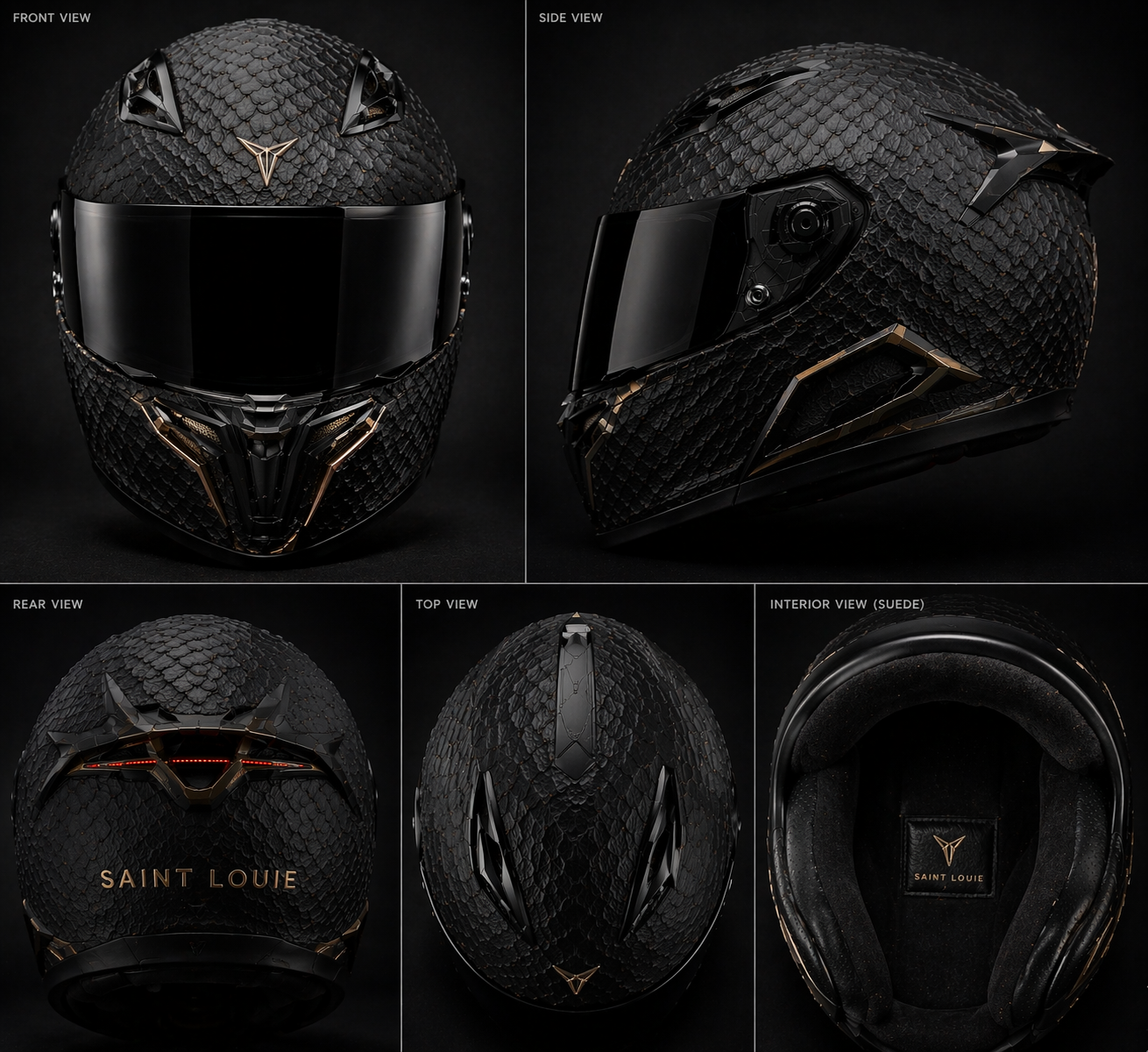 SAINT LOUIE Exotic Motorcycle Helmet