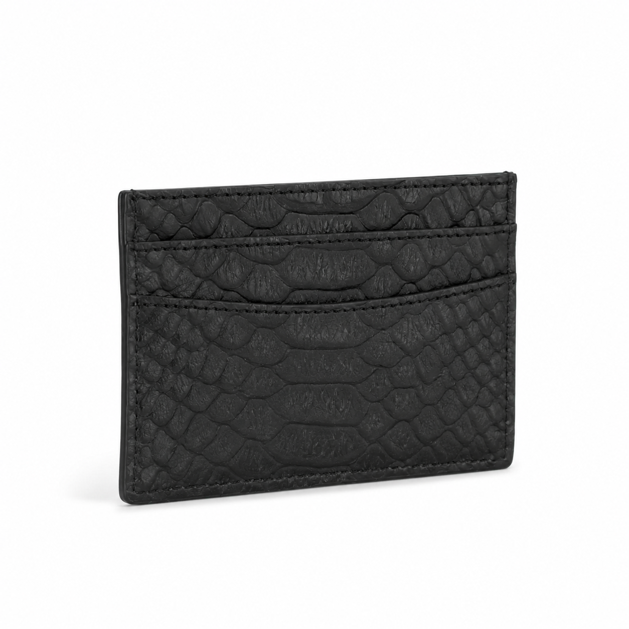 Black Genuine Python Card Holder